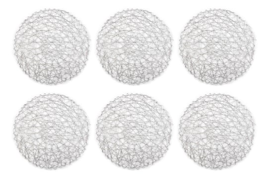 DII® Woven Paper Round Placemats, 6ct. in Silver | 15" | Michaels®